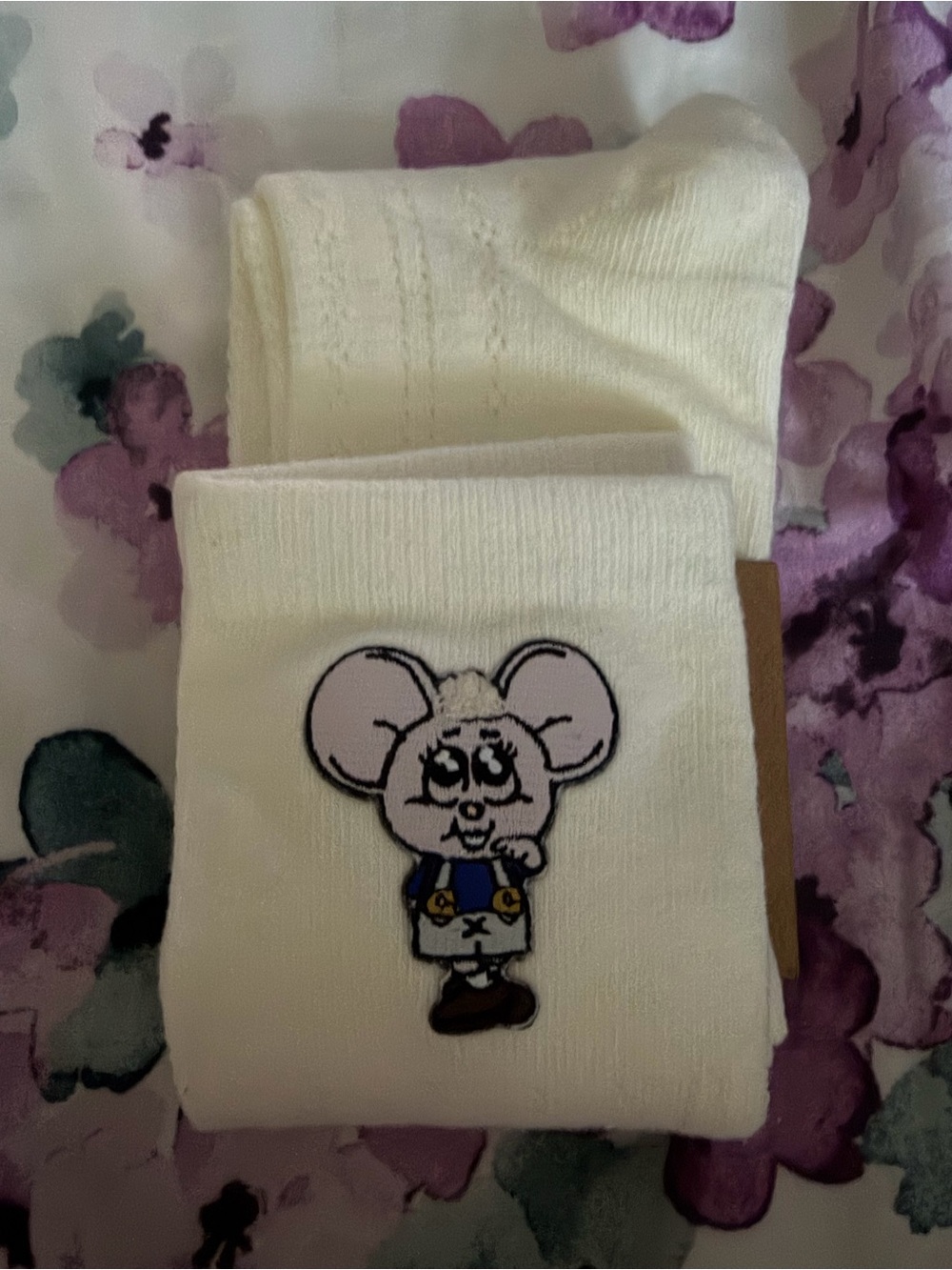 🧦🐹🧦 Coach | Brain Dead Kachi Mouse Patch Lace Socks 🧦🐹🧦 NWT 🧦🐹🧦